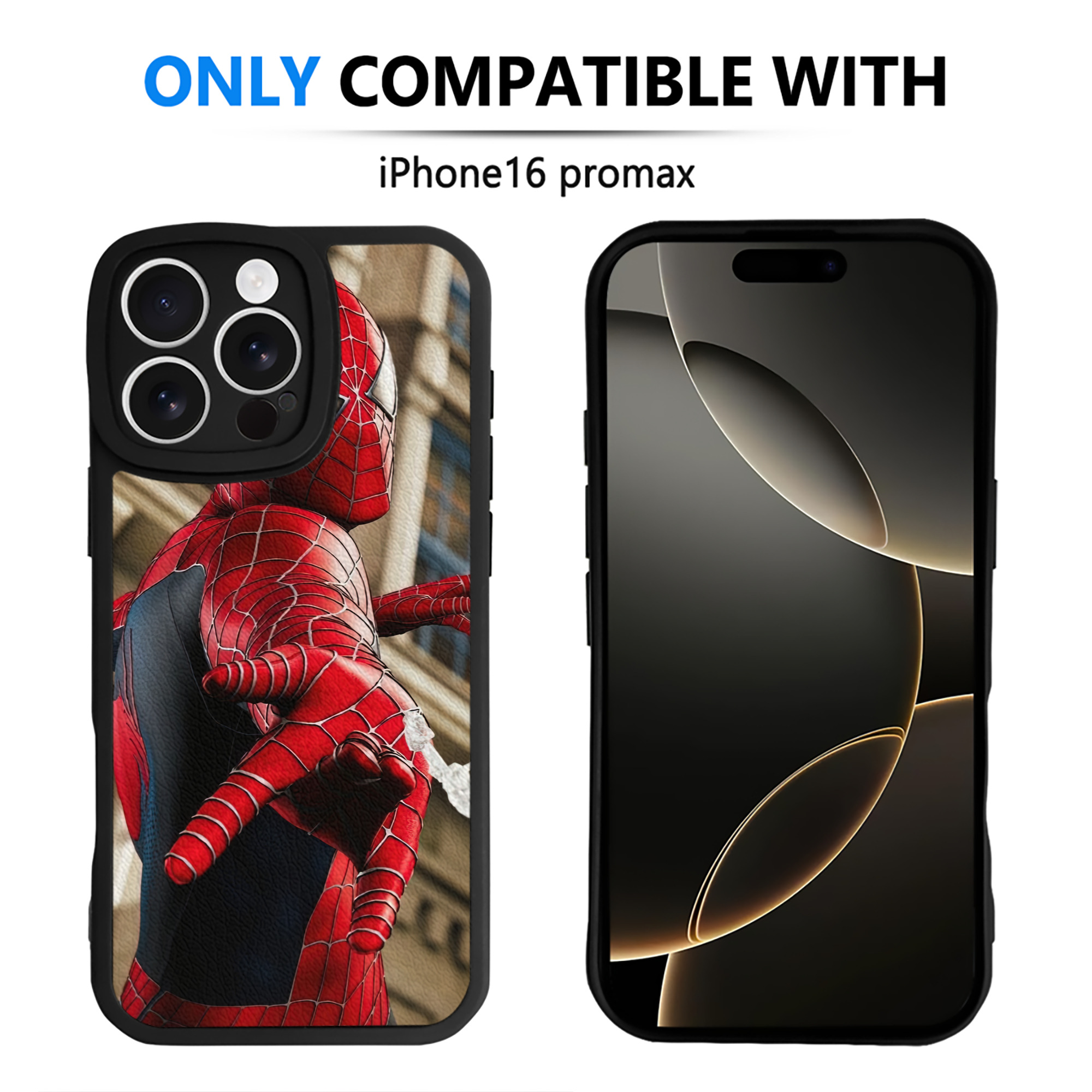 Spider Man スパイダーマン 【iPhone 16シリーズ対応】シリコンスマホケース（レザー調） 材質：シリコン